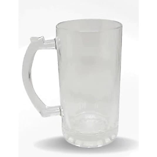 Kit 2 Canecas De Chopp 500ml Cerveja Resinado Transparente Para Sublimação Copo De Vidro Liso Resinare