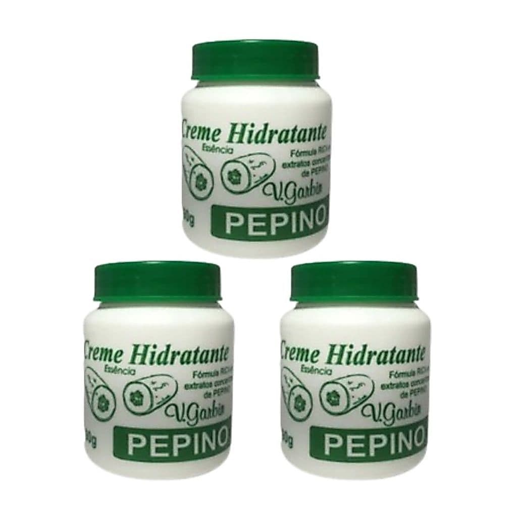 Kit C/3 Creme Hidratante V.Garbin Extrato Concentrado de Pepino 90g