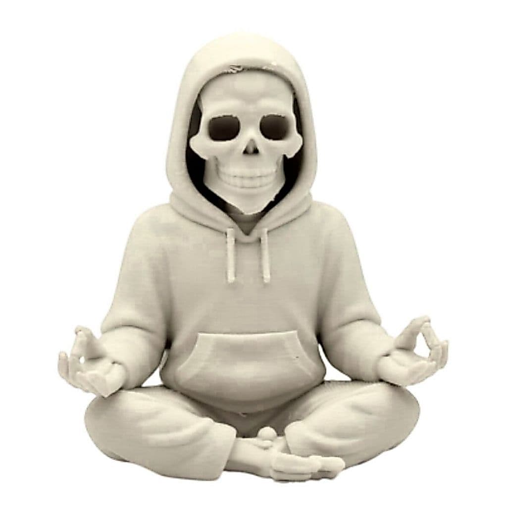 Caveira Zen Meditando com Moletom Decoração Criativa e Estilosa halloween