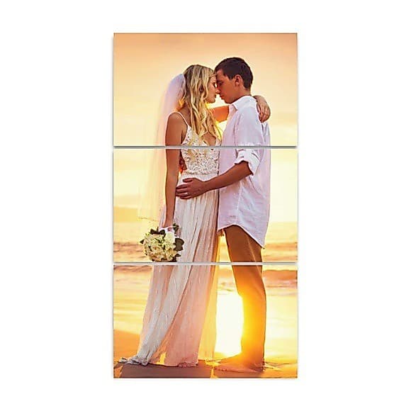 Quadro 3 Peças Personalizado - Faça Com Sua Foto Vertical