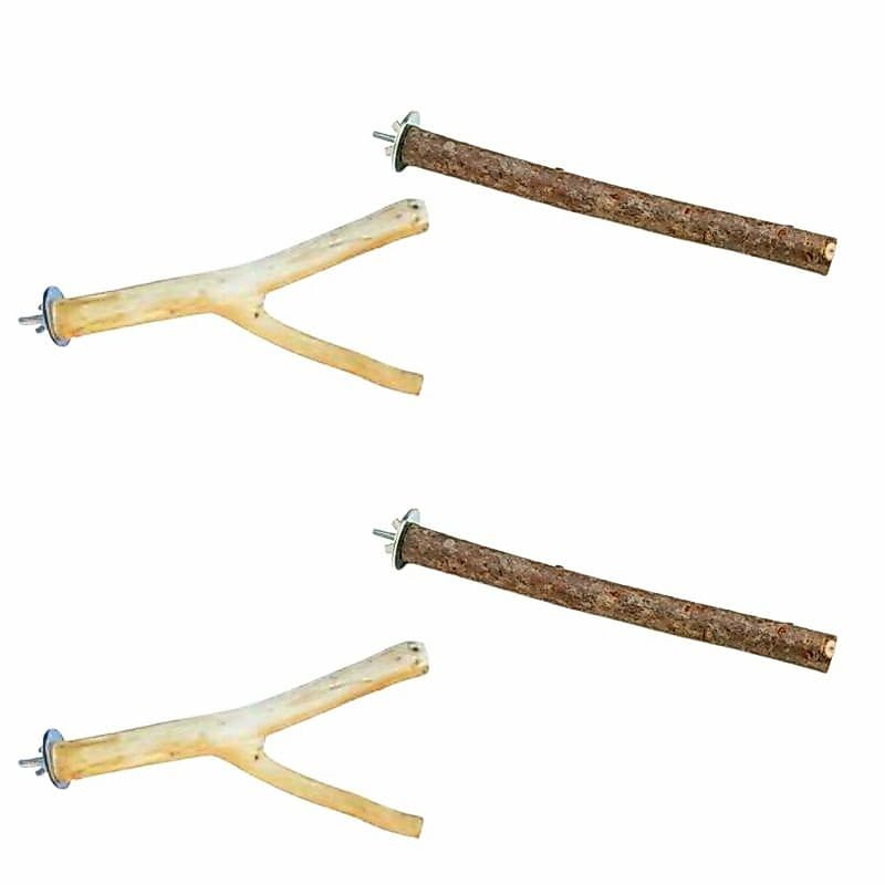 Kit 4 poleiro pet  para calopsitas, agapornis , papagaios e periquitos