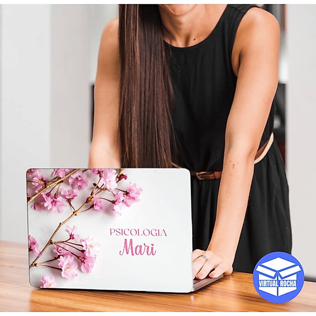 Adesivo Para Notebook Tablet Nome Flor Psicologia