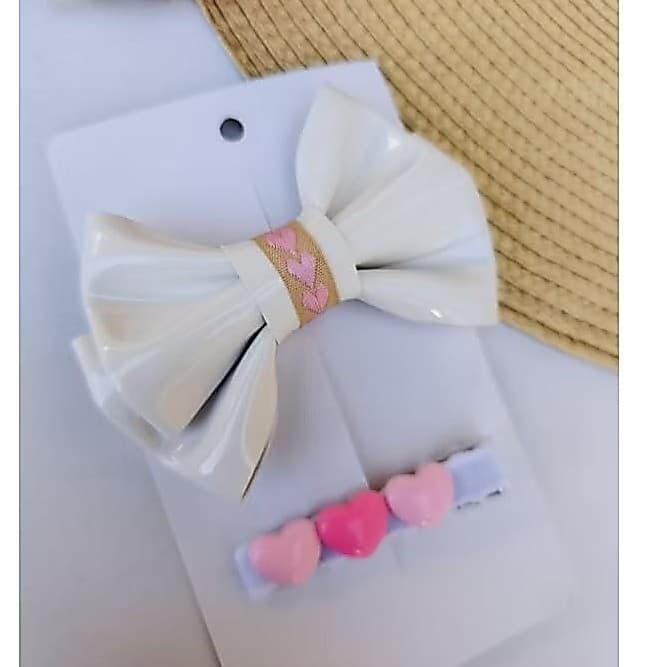 Laço infantil/ Laço médio/ Laço Lonita com hair clips/ laço cereja/ laço Hello Kitty