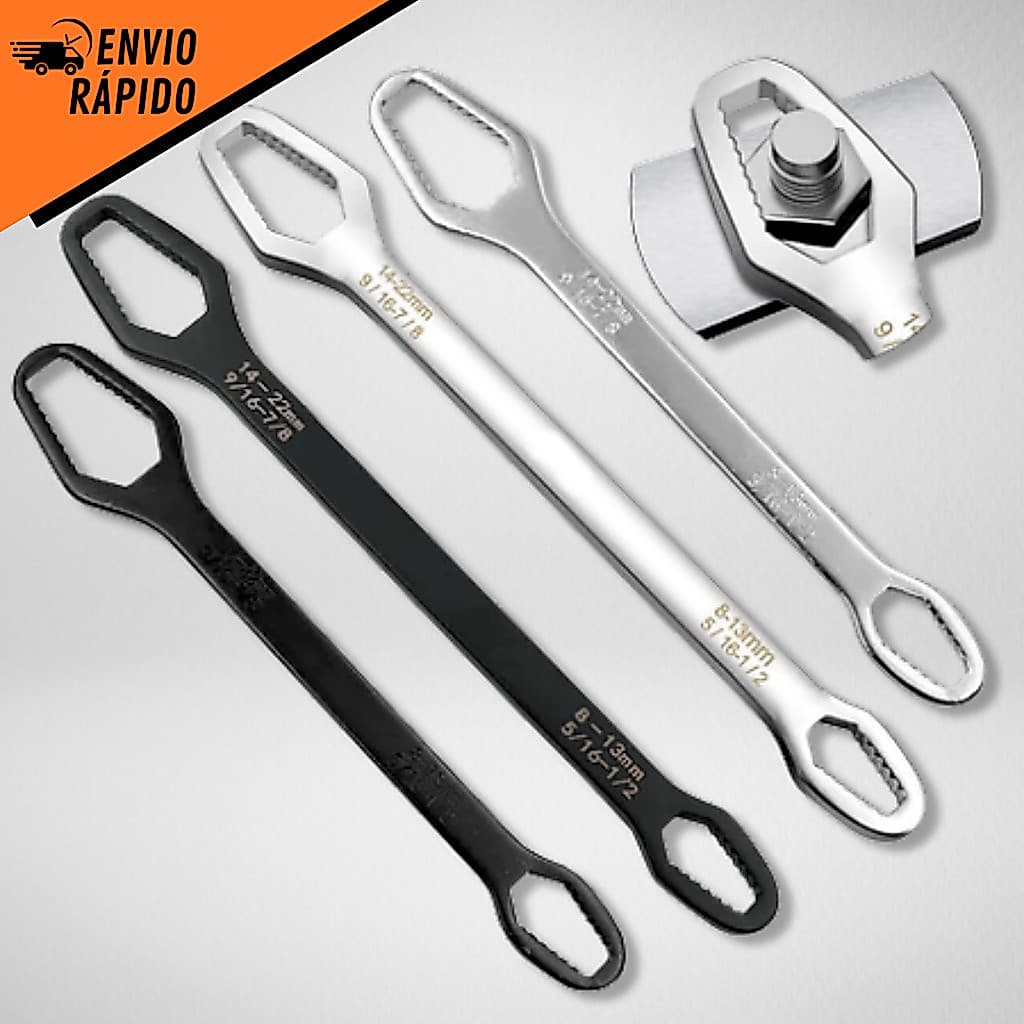 Chave Boca Fixa Aço Universal 8 a 22mm Cabeça Dupla Ferramenta Resistente Multifuncional