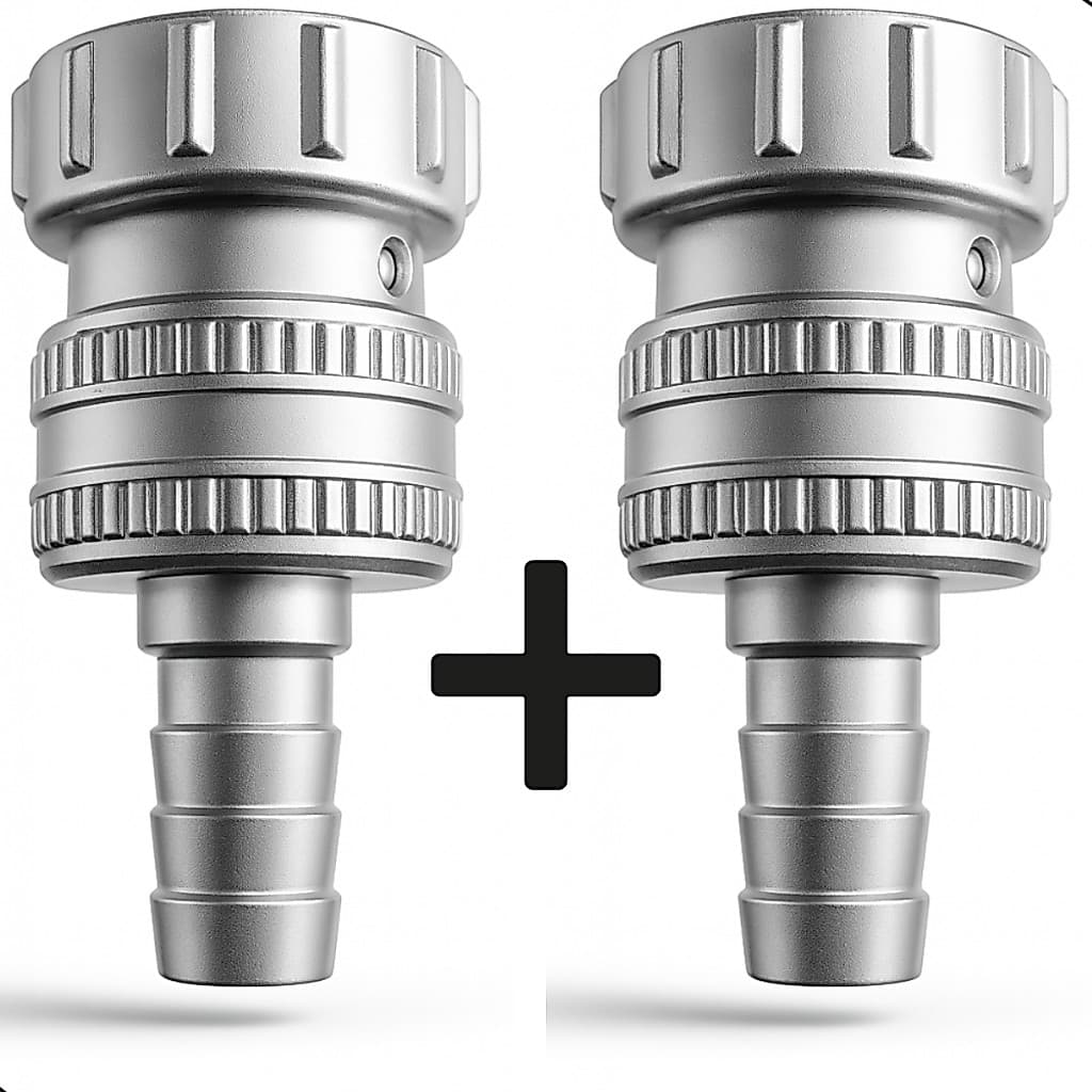 Kit 2 Engate Rápido Torneira Mangueira 3/4 Metal Adaptador Jardim conector