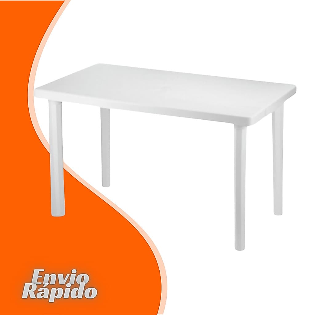 Mesa Retangular Demontavel Grande 6 Lugares Plastico Resistente Para Salão Casa Piscina Jardim  Bar