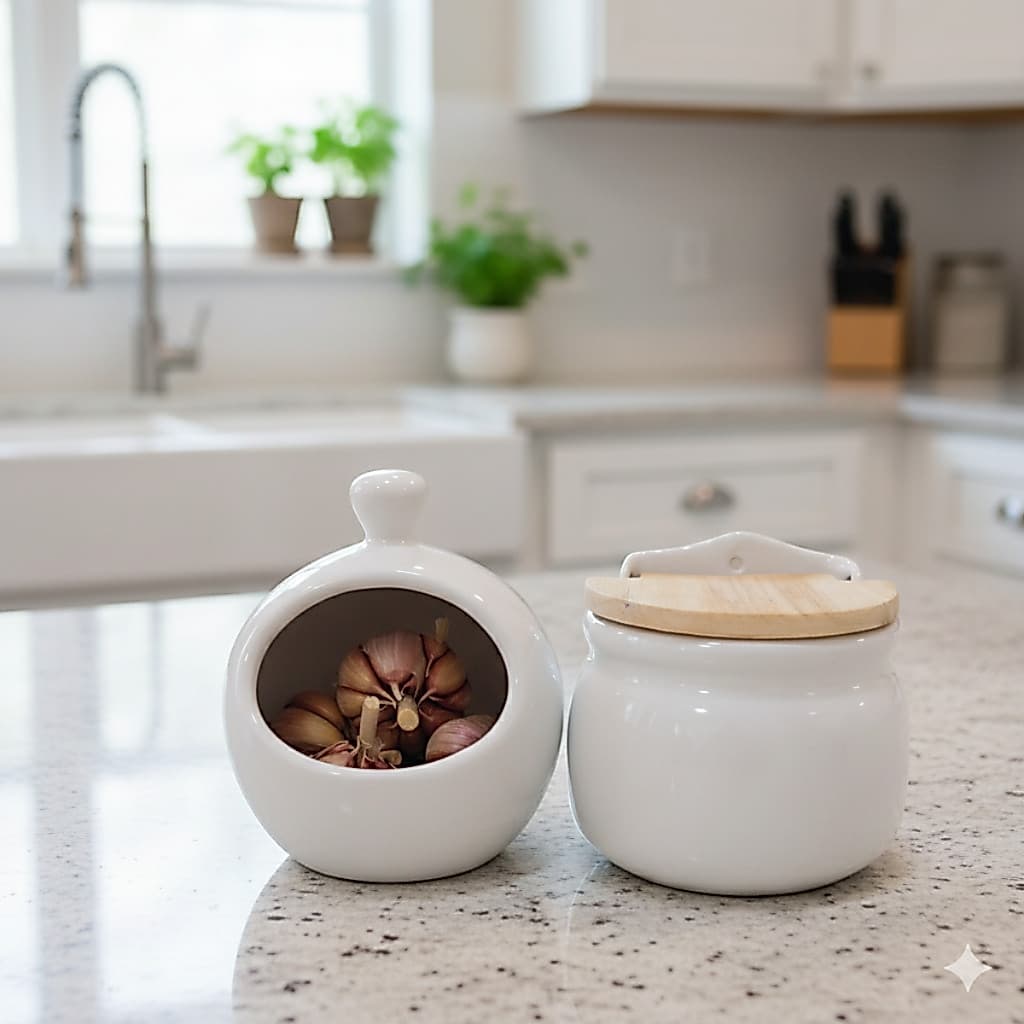 Saleiro + Porta Alho em Cerâmica:Dê um toque de charme à sua cozinha!ganhe de brinde um Lindo Chaveiro!