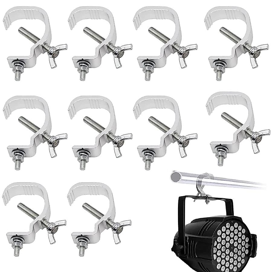 Kit 10 Garra Clamp Lorben Alumínio Q15 A Q30 Gancho Fixação Iluminação Moving Canhão Luz