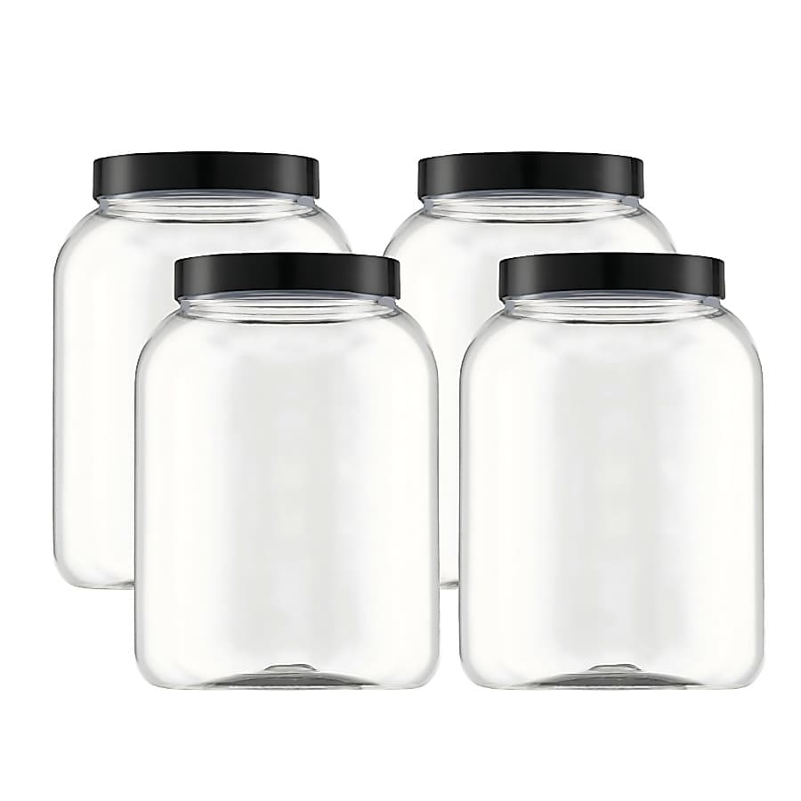 Kit 4 Potes com Tampa 2,2L Porta Mantimentos Pote Multiuso Bold Plástico