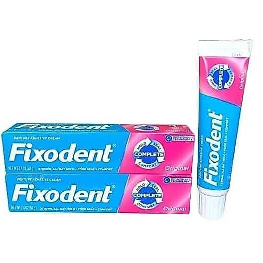 Kit 2 Creme Fixador De Prótese Dentária Fixodent Original 68g