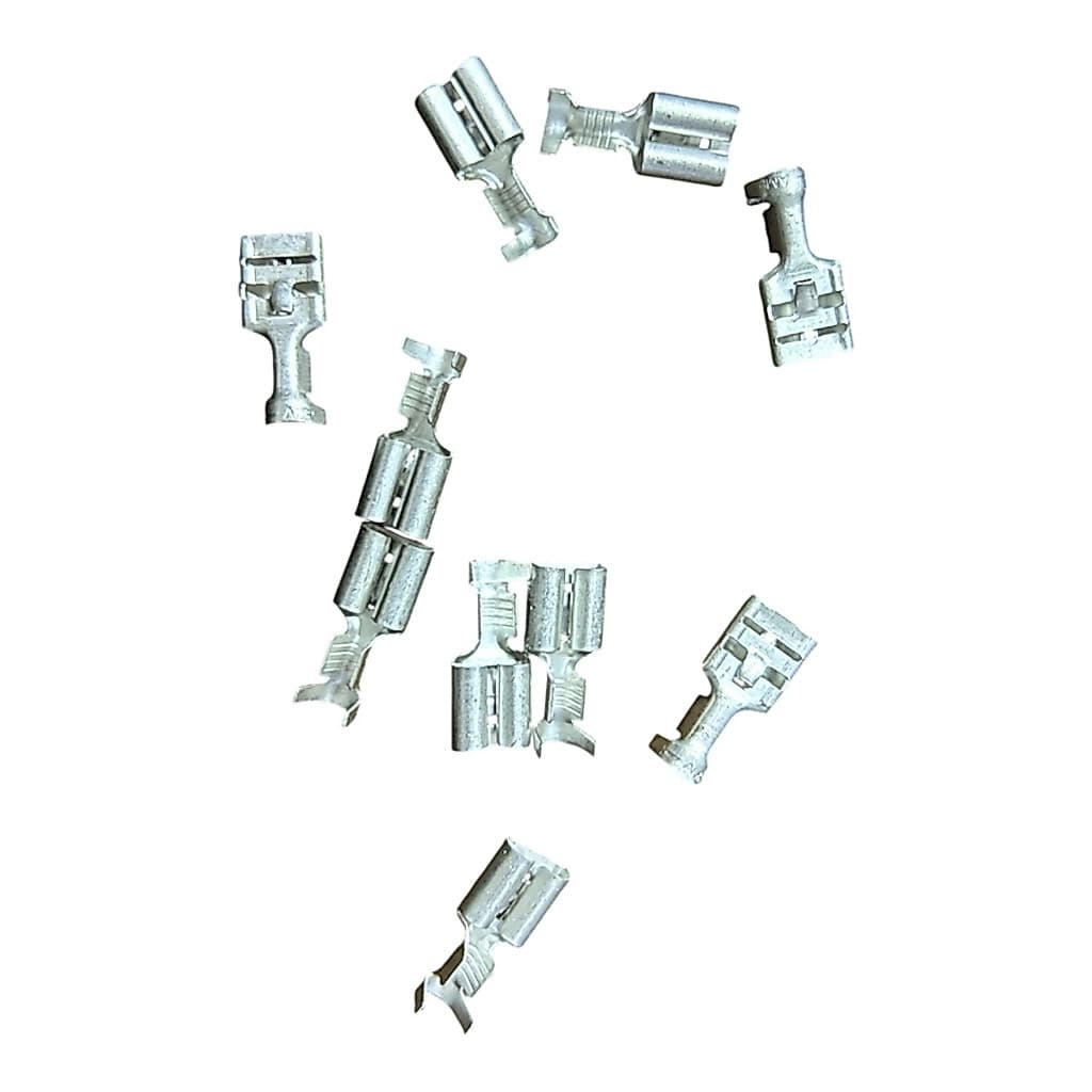 TERMINAL ELÉTRICO FASTON FÊMEA 6,3MM C/ TRAVA E BANHO - AMP