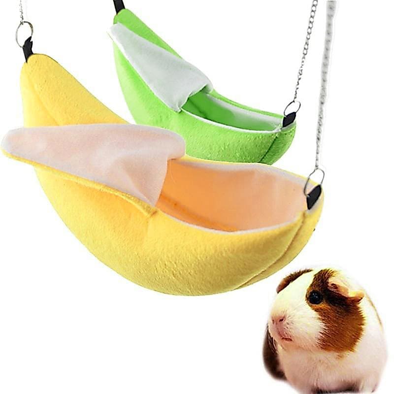 Hamster Banana Em Forma De Cama De Rede Pequeno Animal De Estimação Gerbil Rato Pendurado Ninho