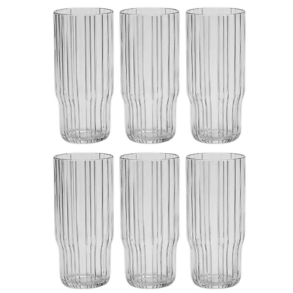 Jogo De Copos Latinos De Vidro Long Drink 6 Peças 270ml