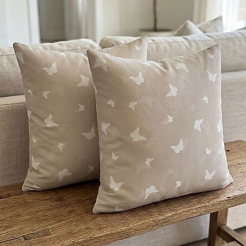 Kit 02 Capas De Almofadas Decorativas 43cm X 43cm Em Percal  180 Fios