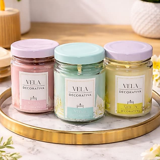 Vela Decorativa em Copo de Vidro com Tampa | Elegante para Decoração, Presente e Ambiente
