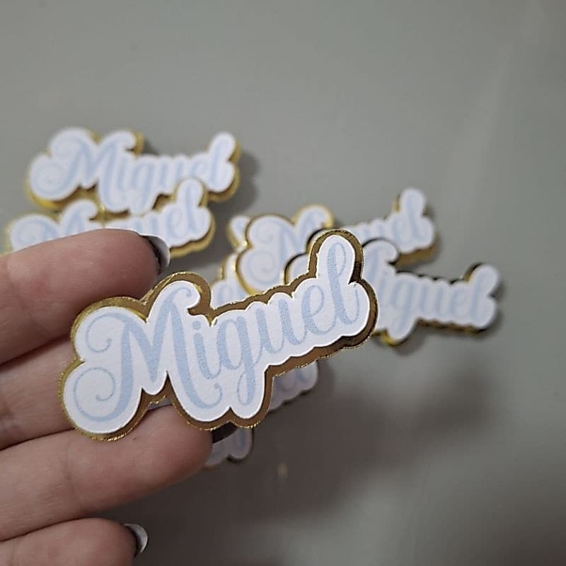 Aplique nome 3D personalizado 7cm