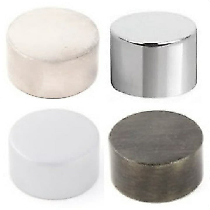 Par de Ponteira para varao de cortina modelo tampão tampa 19mm e 28mm