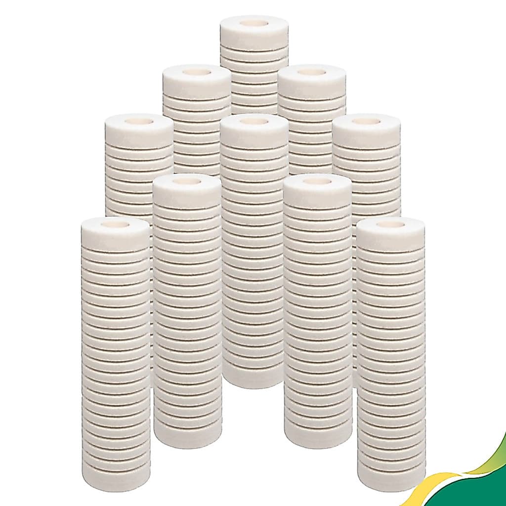 KIT 10 Refis para filtros de Polipropileno Ranhurado - caixa d'água cavalete ponto de uso cervejaria