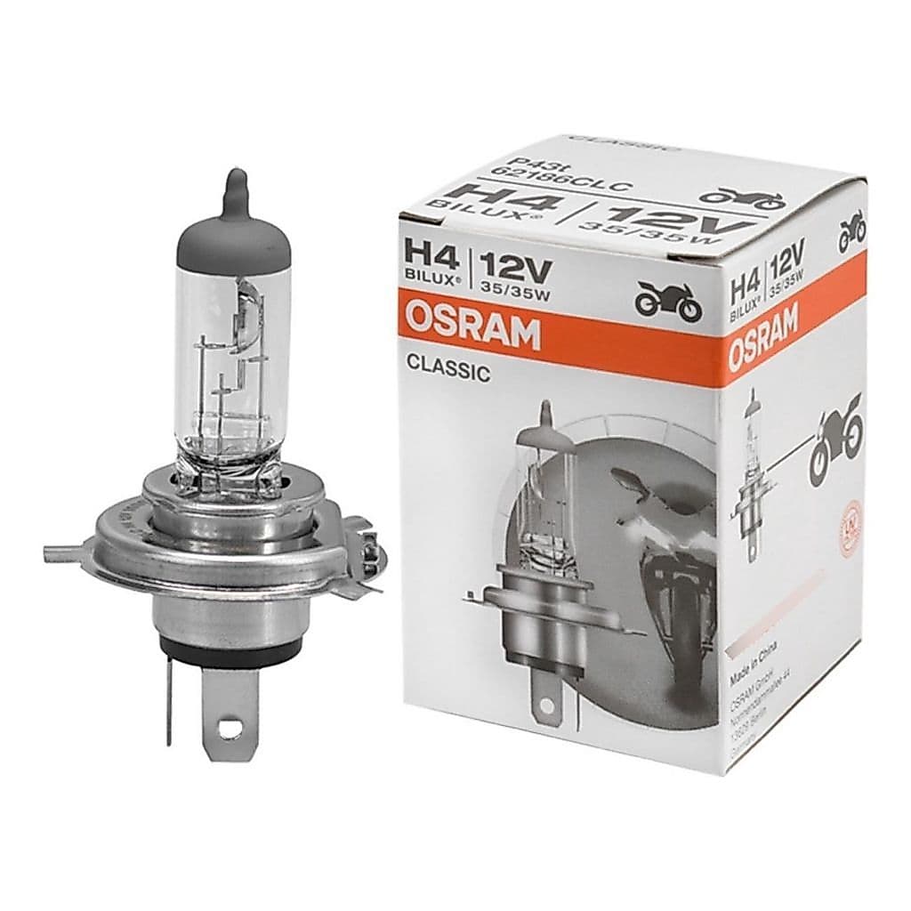 Lâmpada Osram H4 12V 35/35W Halógena Classic Original Para Moto Farol