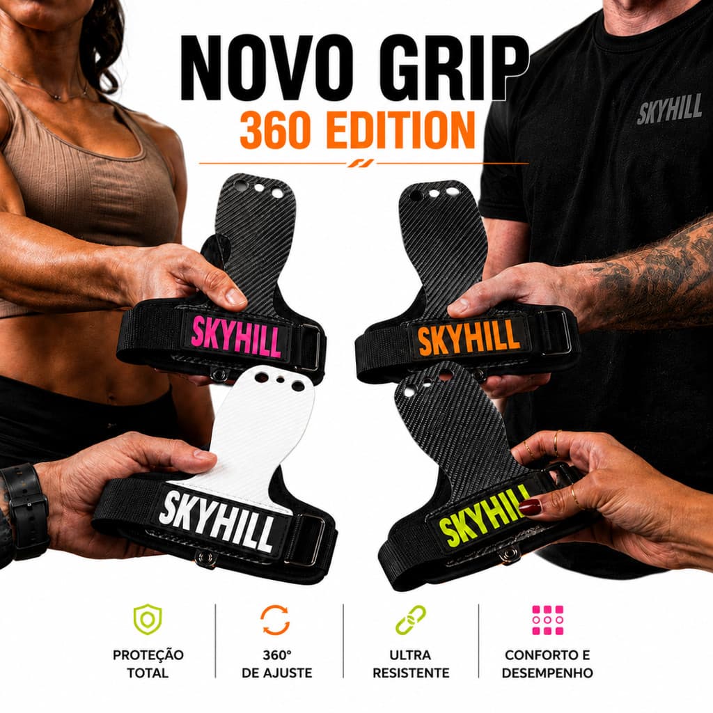 Grip Crossfit Skyhill 360 Proteção Mãos Barra Original Lançamento C/NF