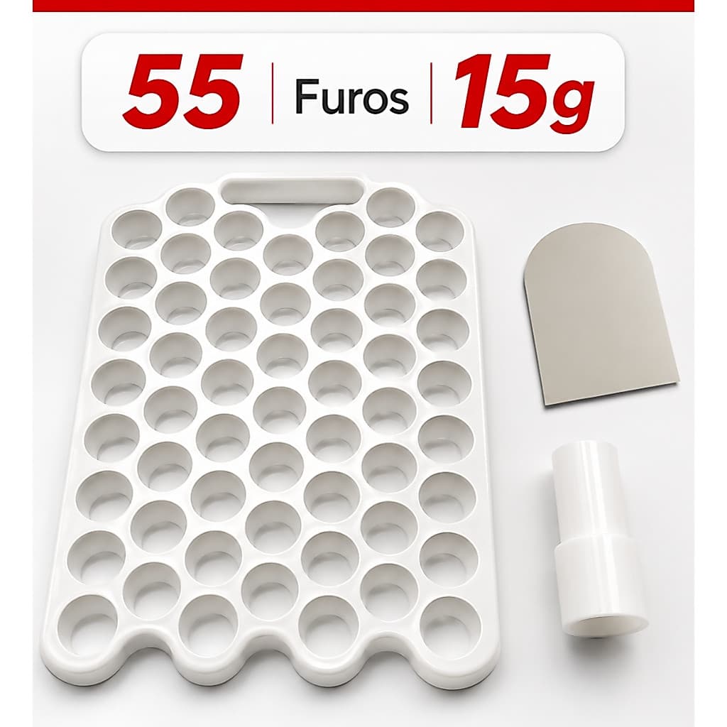 Placa Porcionadora 55 Furos para Brigadeiro Beijinho Confeitaria