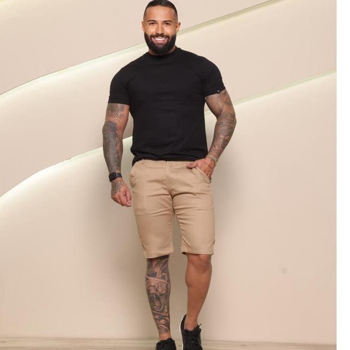 bermuda masculina Casual, esporte fino social