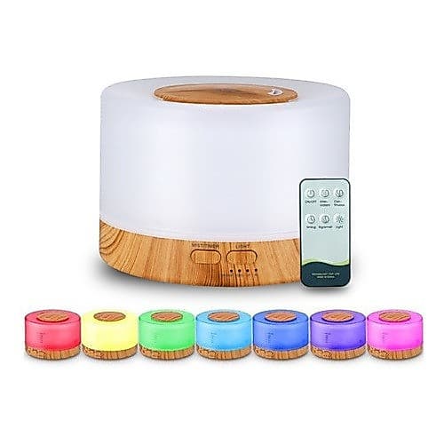 Aromatizador Umidificador Difusor De Ar 500ml Com Controle Remoto Ultrassônico Com Led 7 Cores
