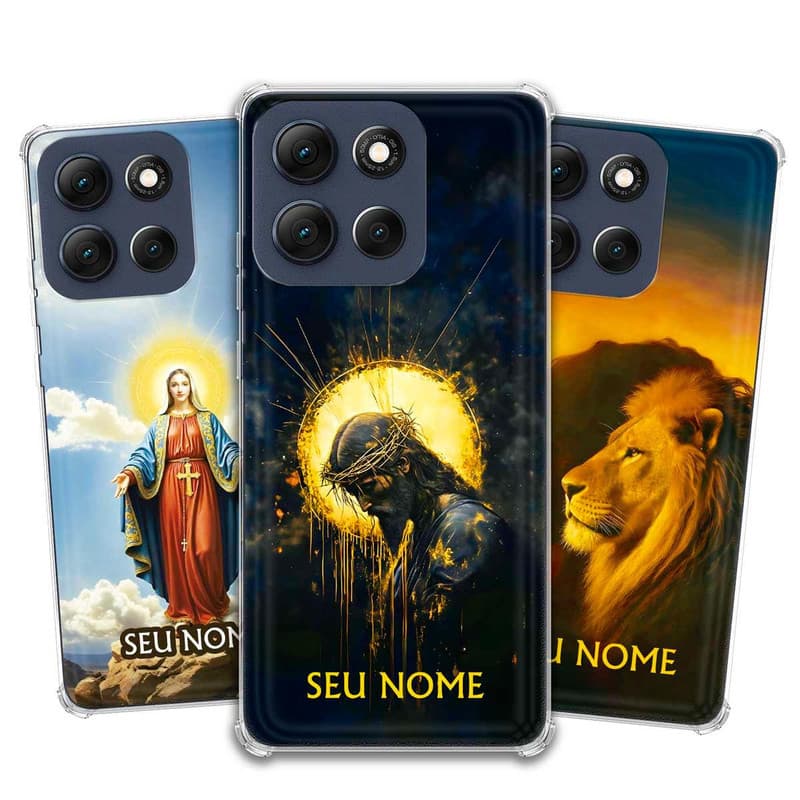 Capa/Capinha - Motorola Moto G86 - Jesus Fé Cristã Evangélica Personalizada com Nome
