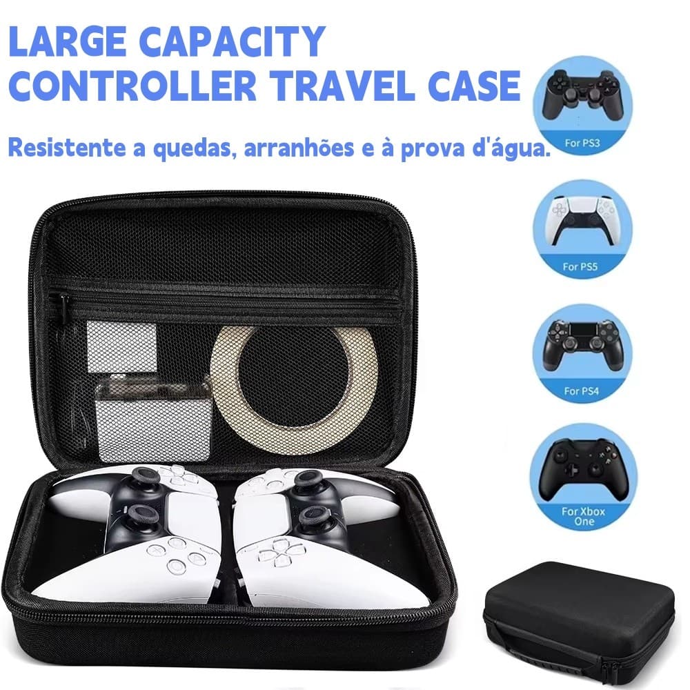 Case Maleta Estojo Para Controle Ps5 Anti Poeira