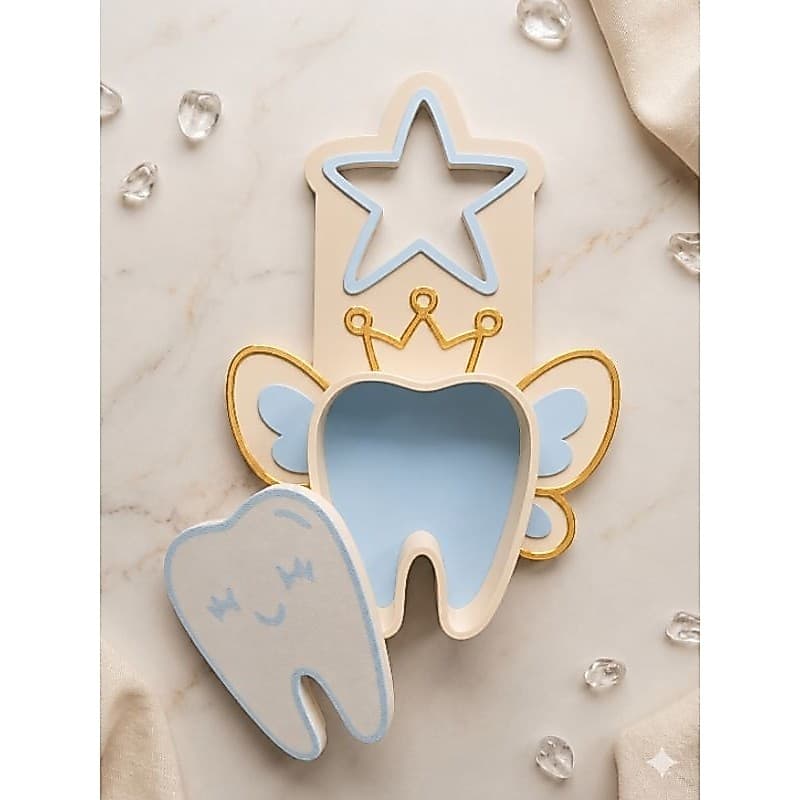 🦷✨ Porta Dentinho Fada do Dente com Tampa – Decoração Infantil