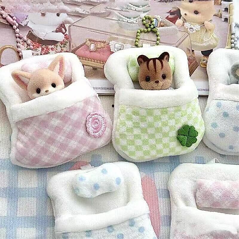 Roupas / Roupas fofas saco de dormir, para armazenamento, decoração de casa de bonecas móveis