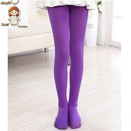 Meia-calça de veludo multicolorida para dança/ballet/meninas/80 fios 7NBM