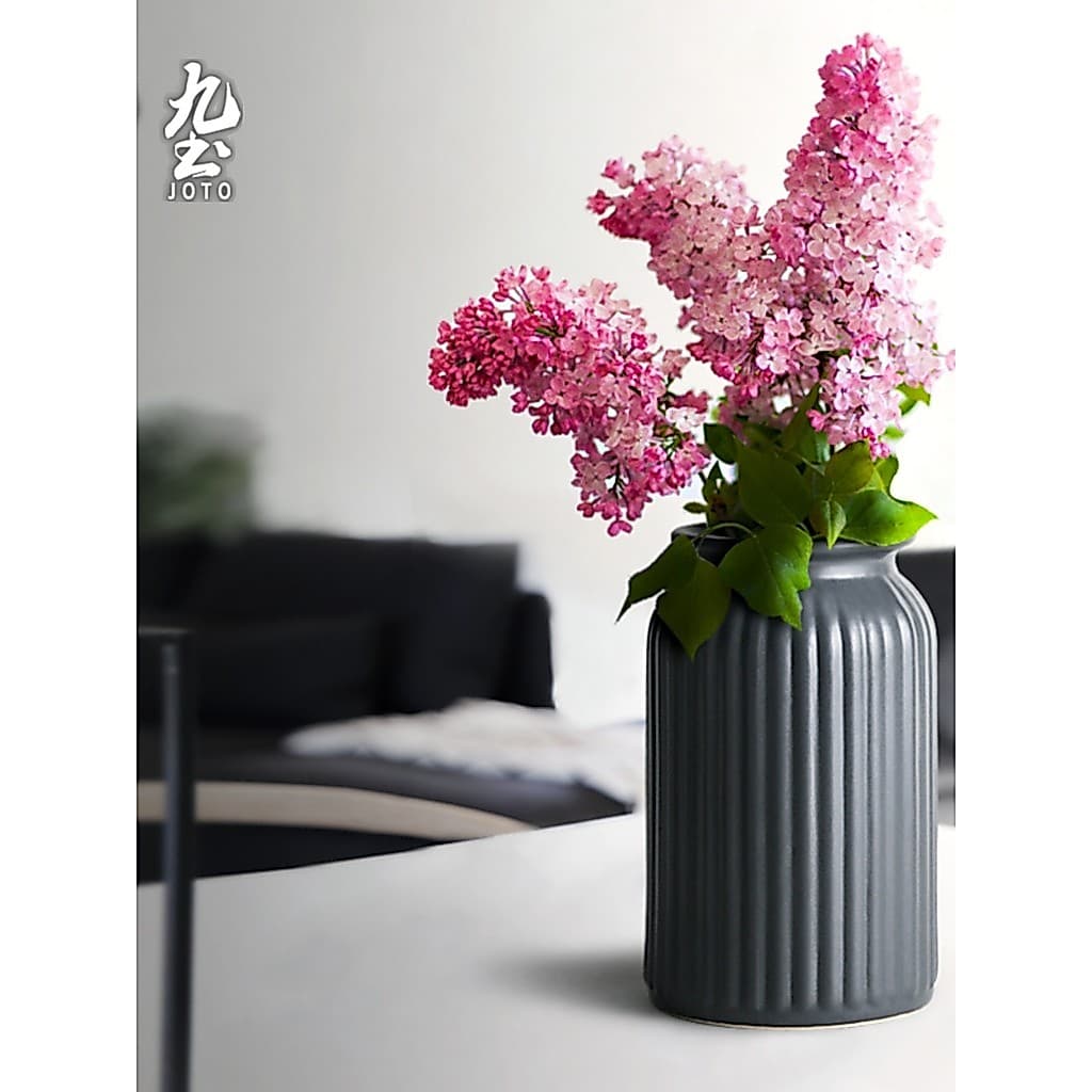 Ins nórdico artesanal vaso de cerâmica simples criativo vaso flores casa Retro sala estar decoração interior mesa jantar