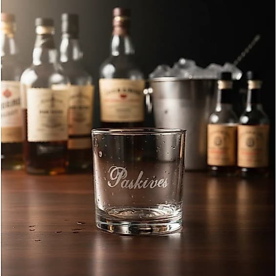 10 Copos para Whisky em vidro Personalizado Jateado à Laser