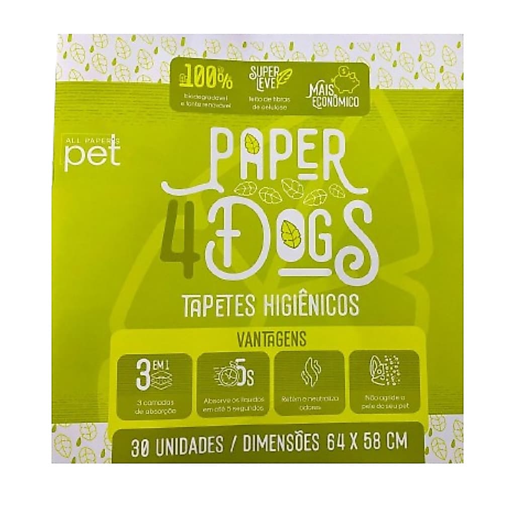 Jornal Para Pet Higienico Impermeável Para Pets Caes - 30 Unidades