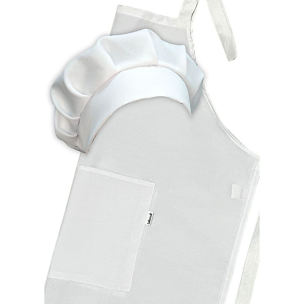 Kit avental e touca gorro de cozinha chapéu de chef Branco