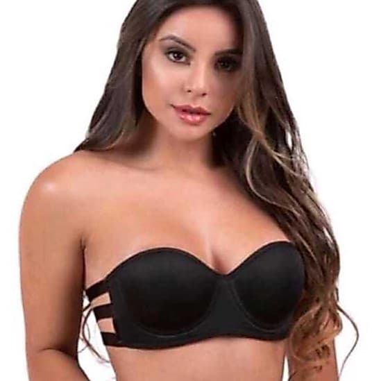 Sutia tomara que caia com bojo sem alça Alça Sutiã 3 Tiras Fecho Duplo Soutien Feminino
