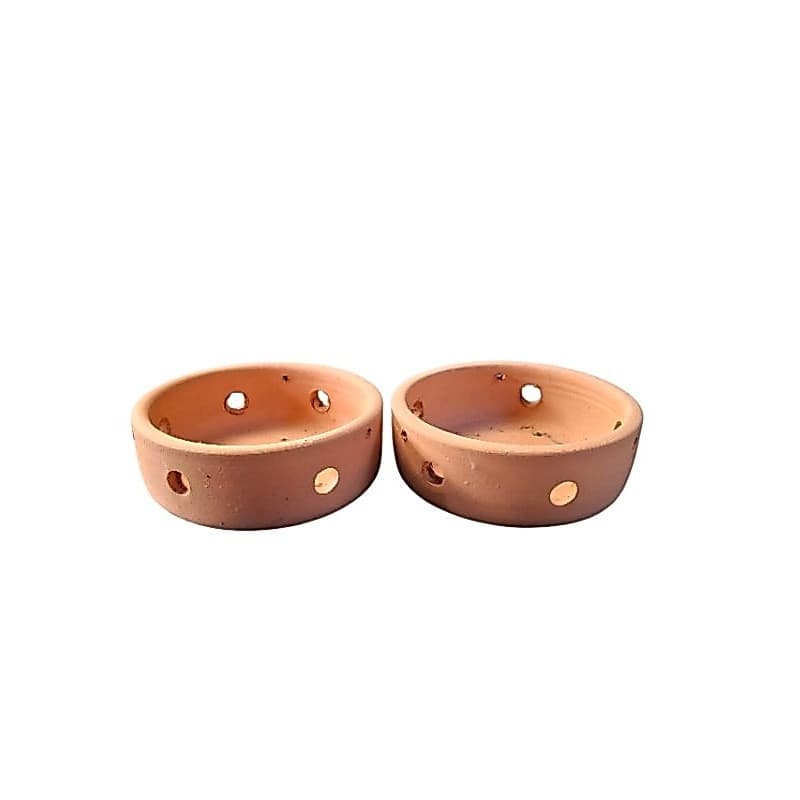 kit 2 peças/vaso material barro/ ideal para orquídeas