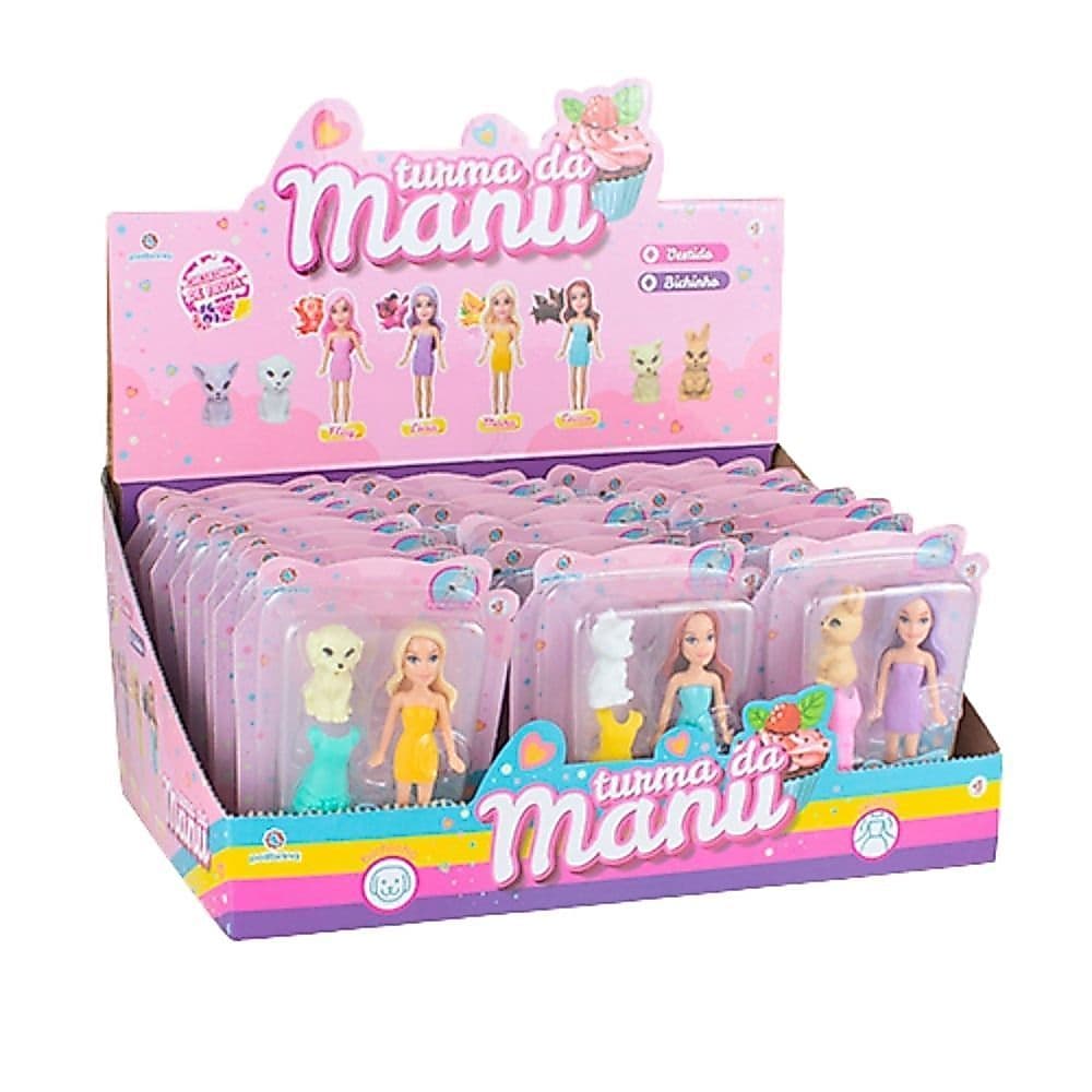 MINI BONECA TURMA DA MANU 9CM SORTIDA - POLIBRINQ