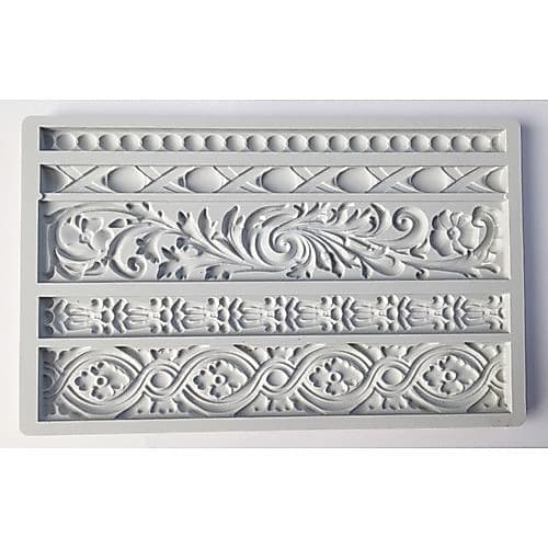 Molde De Silicone Barras Arabescos P/ Confeitaria E Biscuit