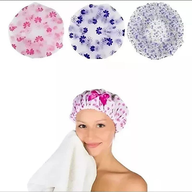 100 toucas estampadas reutilizável para banho