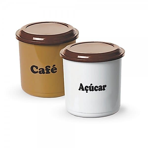 Kit de Potes de Mantimentos Açúcar e Café