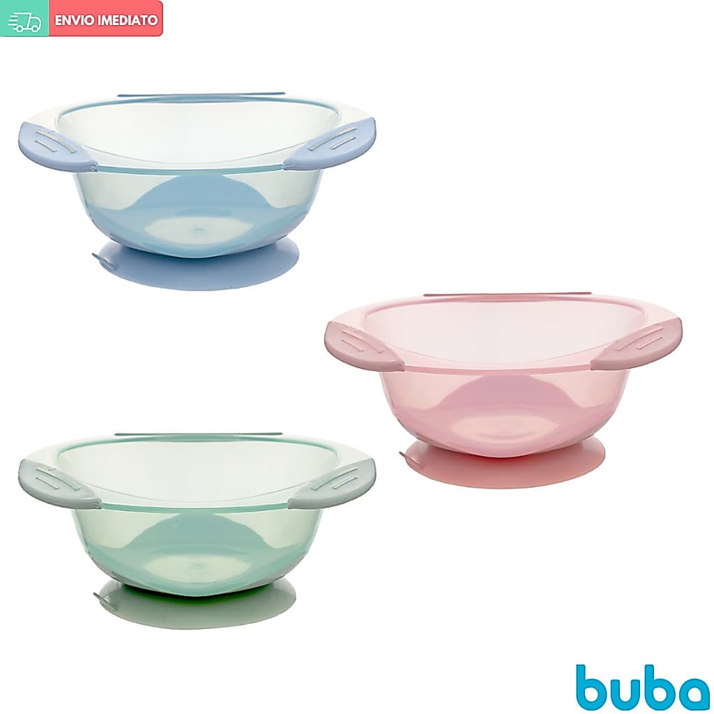 Pratinho Fundo Bowl Com Ventosa Buba BLW Bebê Alimentação