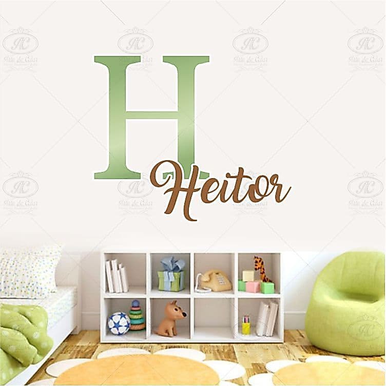 Adesivo Decorativo  somente o nome e letra maior