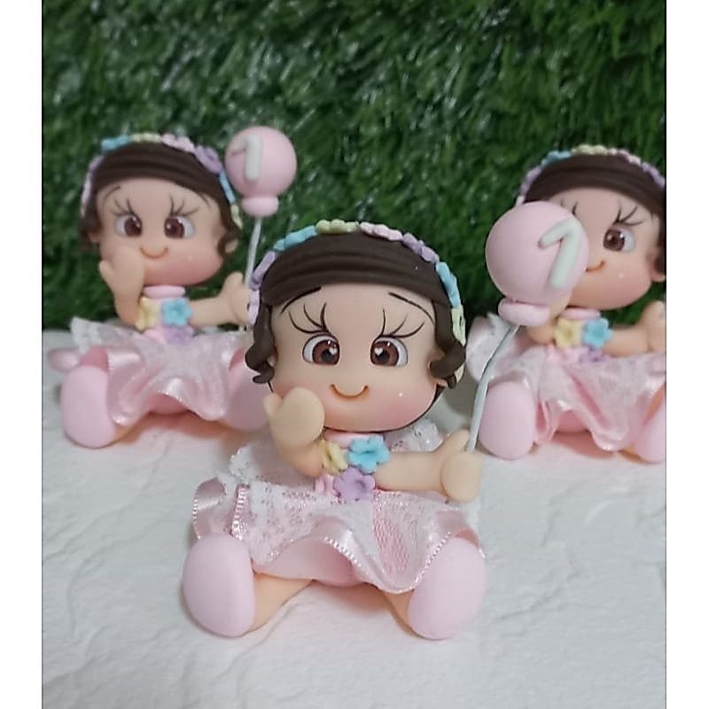 5 meninas balão Jardim encantado em biscuit Envio em 15 dias úteis.