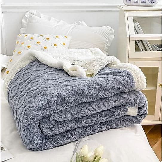 Manta Com Sherpa Glamour Casal Padrão Super Luxo Promoção Lançamento Macia Plush Cama Posta Top Li Original