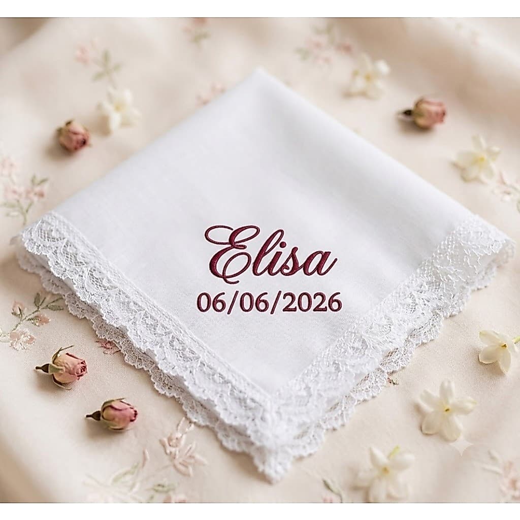 Lenço personalizado com nome e data