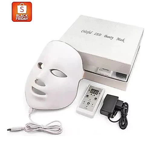 Máscara LED Tratamento Facial Fototerapia Estética 7 Cores RPC LED Facial – Cuidados Avançados