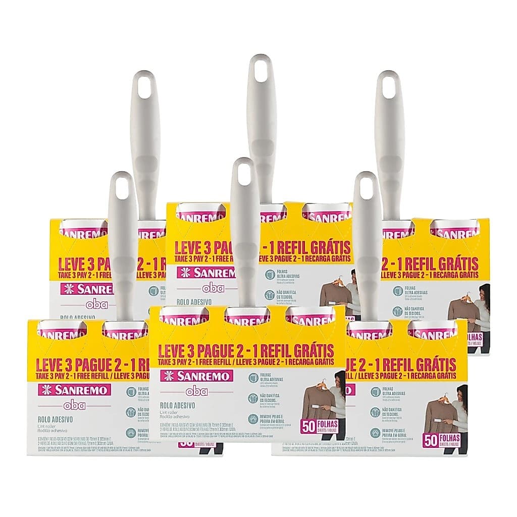 Kit Rolo Tira Pelo Roupa Rolo Adesivo Limp Sofa Cama