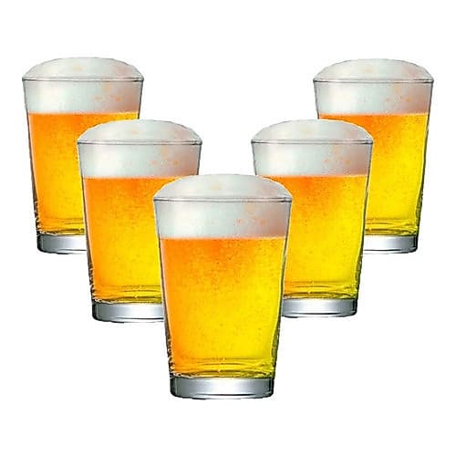 Jogo 6 Copos Caldereta Cerveja drink 300ml Vidro Resistente